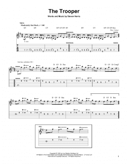 page one of The Trooper (Guitar Tab (Single Guitar))