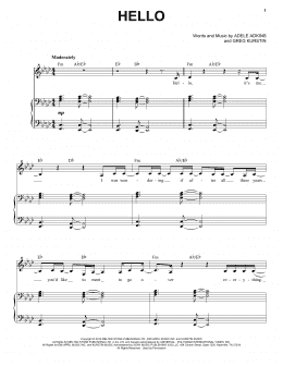 page one of Hello (Piano & Vocal)