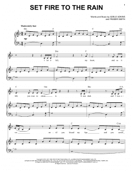 page one of Set Fire To The Rain (Piano & Vocal)