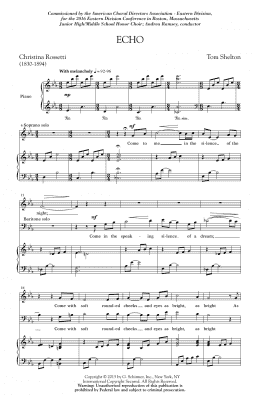 page one of Echo (SATB Choir)