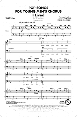 page one of Pop Songs for Young Men's Chorus (TB Choir)