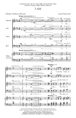 page one of I Am (SATB Choir)