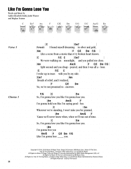 page one of Like I'm Gonna Lose You (Guitar Chords/Lyrics)