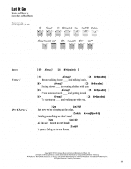 page one of Let It Go (Guitar Chords/Lyrics)