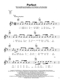 page one of Perfect (Ukulele)