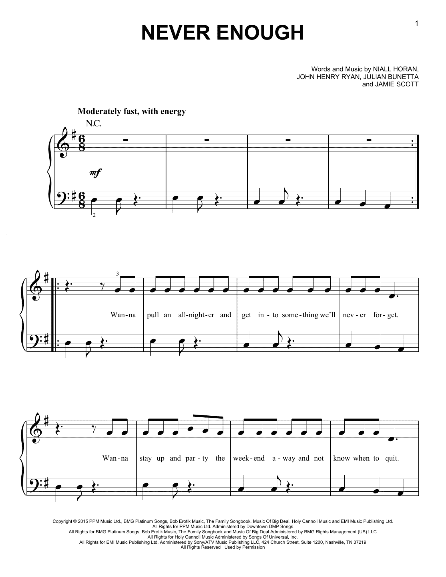 never-enough-easy-piano-print-sheet-music-now