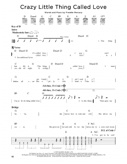 page one of Crazy Little Thing Called Love (Guitar Cheat Sheet)