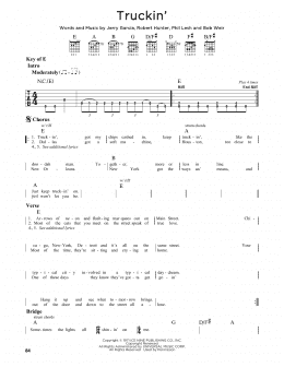 page one of Truckin' (Guitar Cheat Sheet)