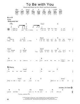 page one of To Be With You (Guitar Cheat Sheet)