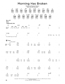 page one of Morning Has Broken (Guitar Cheat Sheet)