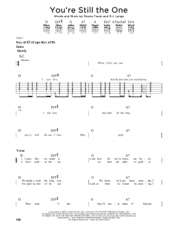 page one of You're Still The One (Guitar Cheat Sheet)