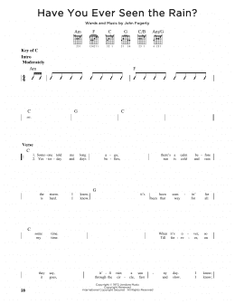 page one of Have You Ever Seen The Rain? (Guitar Cheat Sheet)