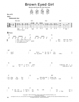 page one of Brown Eyed Girl (Guitar Cheat Sheet)