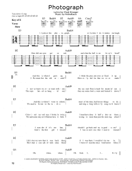 page one of Photograph (Guitar Cheat Sheet)