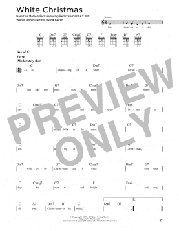 page one of White Christmas (Guitar Cheat Sheet)