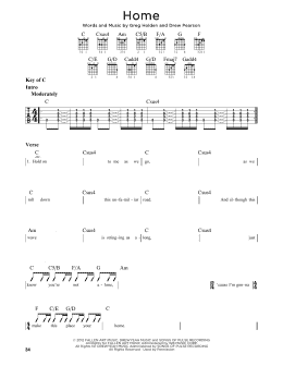 page one of Home (Guitar Cheat Sheet)