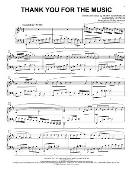 page one of Thank You For The Music (arr. Phillip Keveren) (Piano Solo)