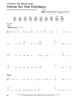 page one of (There's No Place Like) Home For The Holidays (Guitar Cheat Sheet)