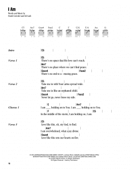 page one of I Am (Guitar Chords/Lyrics)