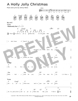 page one of A Holly Jolly Christmas (Guitar Cheat Sheet)