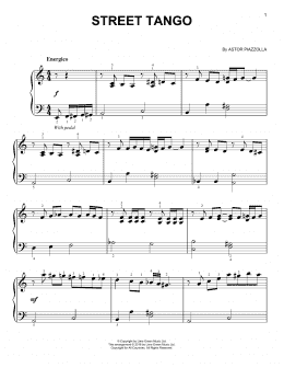 page one of Street Tango (Easy Piano)