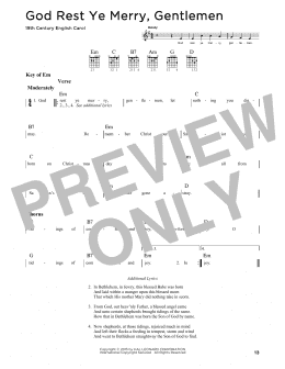 page one of God Rest Ye Merry, Gentlemen (Guitar Cheat Sheet)