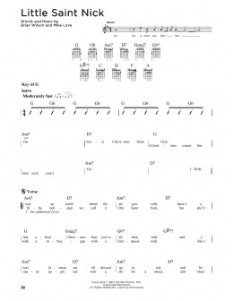 page one of Little Saint Nick (Guitar Cheat Sheet)