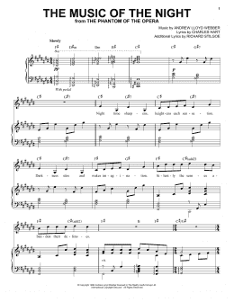 page one of The Music Of The Night (from The Phantom Of The Opera) (Piano & Vocal)