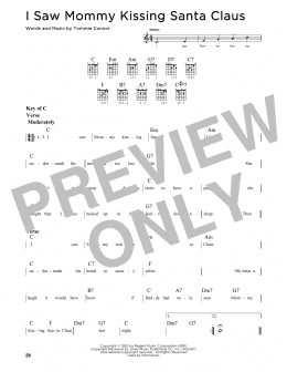 page one of I Saw Mommy Kissing Santa Claus (Guitar Cheat Sheet)