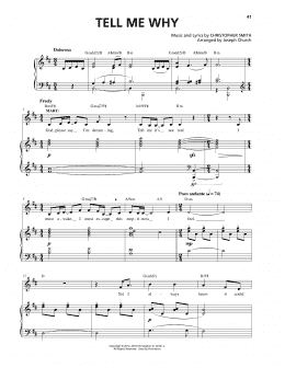 page one of Tell Me Why (Piano & Vocal)