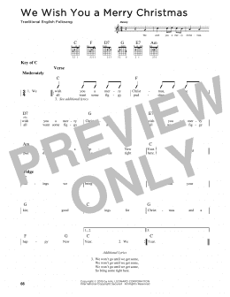 page one of We Wish You A Merry Christmas (Guitar Cheat Sheet)