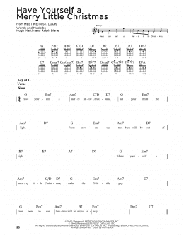 page one of Have Yourself A Merry Little Christmas (Guitar Cheat Sheet)