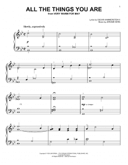 page one of All The Things You Are (Easy Piano)