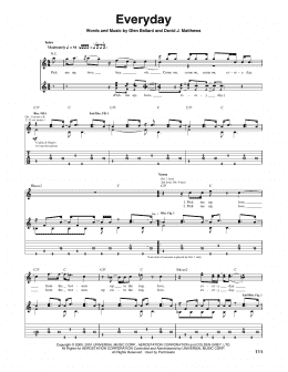 page one of Everyday (Guitar Tab)