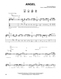 page one of Angel (Guitar Tab)