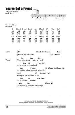 page one of You've Got A Friend (Ukulele Chords/Lyrics)