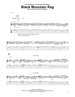 page one of Black Mountain Rag (Guitar Tab)