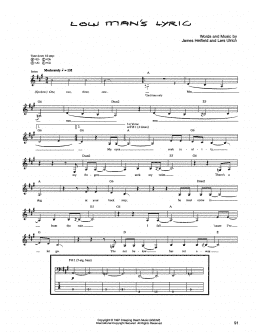 page one of Low Man's Lyric (Bass Guitar Tab)