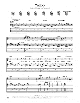 page one of Tattoo (Guitar Tab)