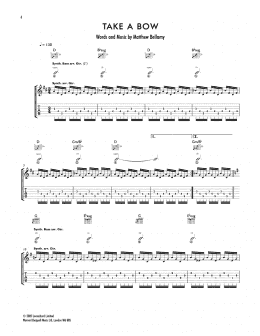 page one of Take A Bow (Guitar Tab)