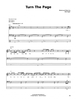 page one of Turn The Page (Bass Guitar Tab)