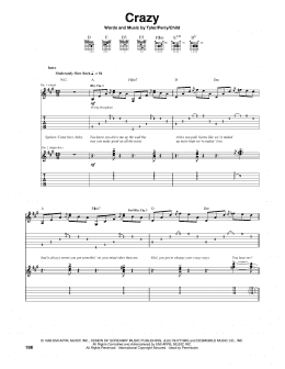 page one of Crazy (Guitar Tab)