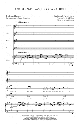 page one of Angels We Have Heard On High (SATB Choir)