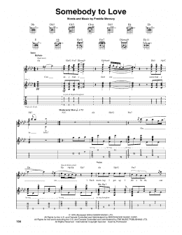 page one of Somebody To Love (Guitar Tab)