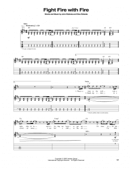 page one of Fight Fire With Fire (Guitar Tab)