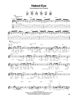 page one of Naked Eye (Guitar Tab)