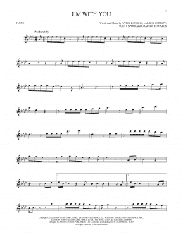 page one of I'm With You (Flute Solo)