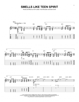 page one of Smells Like Teen Spirit (Easy Guitar Tab)