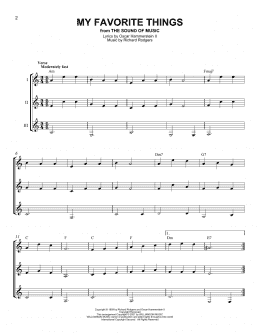 page one of My Favorite Things (Guitar Ensemble)