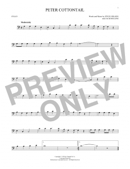 page one of Peter Cottontail (Cello Solo)